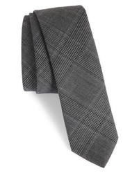 Eleventy Glen Plaid Wool Skinny Tie