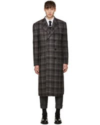 Charcoal Plaid Tweed Coat