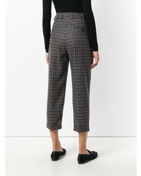 Brag-Wette Checked Cropped Trousers