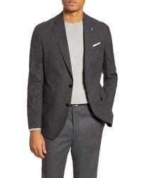 Ted Baker London Fit Plaid Stretch Wool Blend Sport Coat