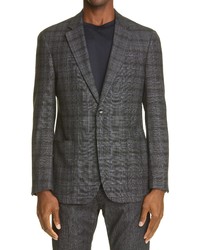 Emporio Armani G Line Deco Plaid Wool Blend Sport Coat