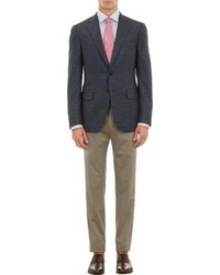 Geelong Isaia Super Wool Plaid Gregory Two Button Sportcoat