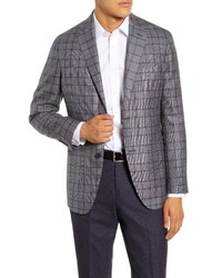 Nordstrom Men's Shop Trim Fit Plaid Wool Blend Sport Coat