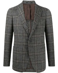 Tagliatore Virgin Wool Check Blazer