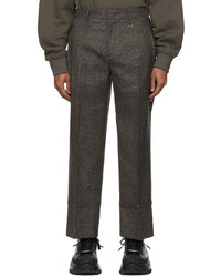 Wooyoungmi Brown Wool Cuff Trousers
