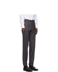 Etro Grey Check Wool Trousers