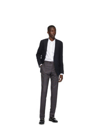 Etro Grey Check Wool Trousers
