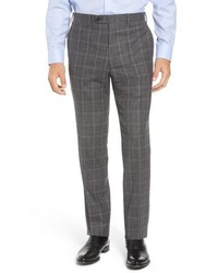 John W. Nordstrom Torino Traditional Fit Plaid Wool Cashmere Trousers