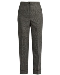 Dolce & Gabbana Prince Of Wales Checked Wool Cropped Trousers