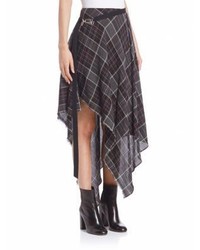 Public School Danen Plaid Wool Blend Skirt