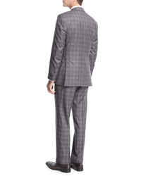 Brioni Plaid Wool Two Piece Suit