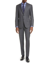 Canali Siena Soft Classic Fit Glen Plaid Wool Suit