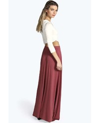Boohoo Ruby 90s Grunge Style Button Front Maxi Skirt
