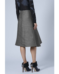 Unique Full A Line Midi Skirt