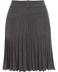 Knit Pleated Grey Skirt