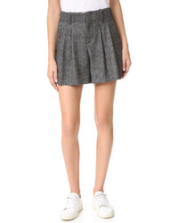 Charcoal Pleated Shorts