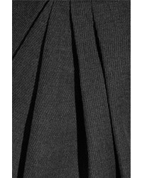 Vika Gazinskaya Pleated Wool Twill Tapered Pants Dark Gray