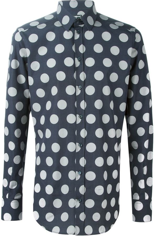 dolce and gabbana polka dot shirt