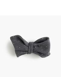 Charcoal Polka Dot Silk Bow-tie