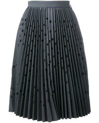 MSGM Polka Dot Cut Out Pleated Skirt