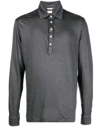 Massimo Alba Linen Long Sleeve Polo Shirt