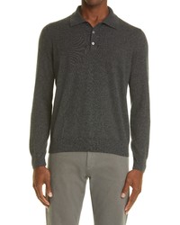 Canali Long Sleeve Cashmere Polo