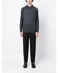 Dunhill Long Sleeve Cashmere Polo Shirt