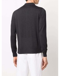 Canali Long Sleeve Knitted Polo Shirt