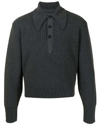 Maison Margiela Rib Knit Polo Shirt