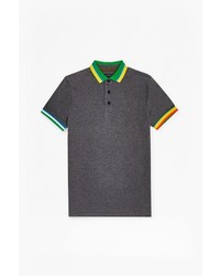 Black Amazon Stripe Polo Shirt