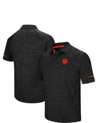 Colosseum Black Clemson Tigers Down Swing Polo