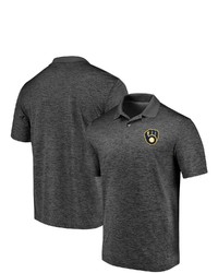 FANATICS Branded Charcoal Milwaukee Brewers Standard Bearer Space Dye Polo At Nordstrom