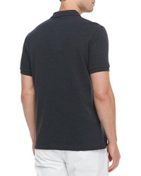 Burberry Brit Modern Fit Short Sleeve Polo Shirt Gray