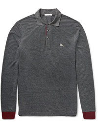 Burberry Brit Slim Fit Contrast Trimmed Piqu Polo Shirt
