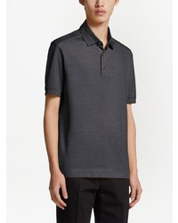 Zegna Concealed Placket Detail Polo Shirt