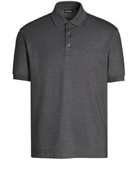 Zegna Concealed Placket Detail Polo Shirt