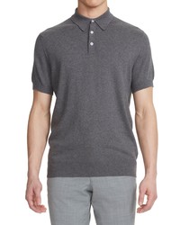 Jack Victor Devon Sweater Polo In Charcoal At Nordstrom