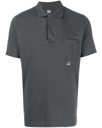 C.P. Company Embroidered Logo Detail Polo Shirt