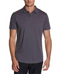 CUTS CLOTHING Fit Cotton Blend Polo In Cast Iron At Nordstrom
