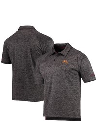 Colosseum Heathered Black Minnesota Golden Gophers Down Swing Raglan Polo In Heather Black At Nordstrom