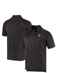 Colosseum Heathered Black Nc State Wolfpack Logo Down Swing Raglan Polo In Heather Black At Nordstrom
