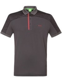 Hugo Boss Pavotech Slim Fit Techno Jersey Polo Shirt L Charcoal