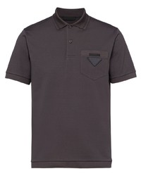 Prada Logo Patch Short Sleeve Polo Shirt