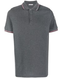 Moncler Logo Stripe Tipping Polo Shirt