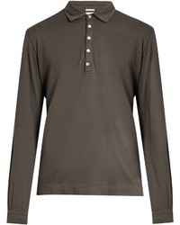 Massimo Alba Long Sleeved Cotton And Cashmere Blend Polo Shirt