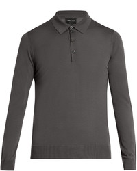 Giorgio Armani Long Sleeved Wool Polo Shirt