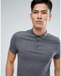 ASOS DESIGN Muscle Fit Jersey Polo In Grey
