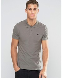 Asos Muscle Pique Polo Shirt With Logo In Gray