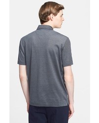 Canali Regular Fit Zip Pique Polo