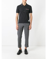 Thom Browne Short Sleeve Pocket Polo In Fine Mercerized Pique